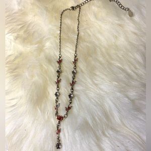 Flower dangle necklace